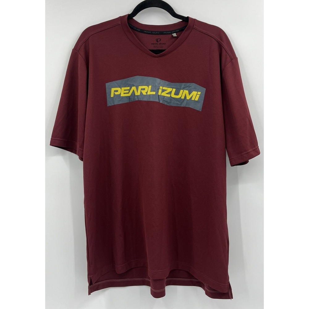 Pearl Izumi T Shirt Size XXL Short Sleeve Logo V-Neck Performance